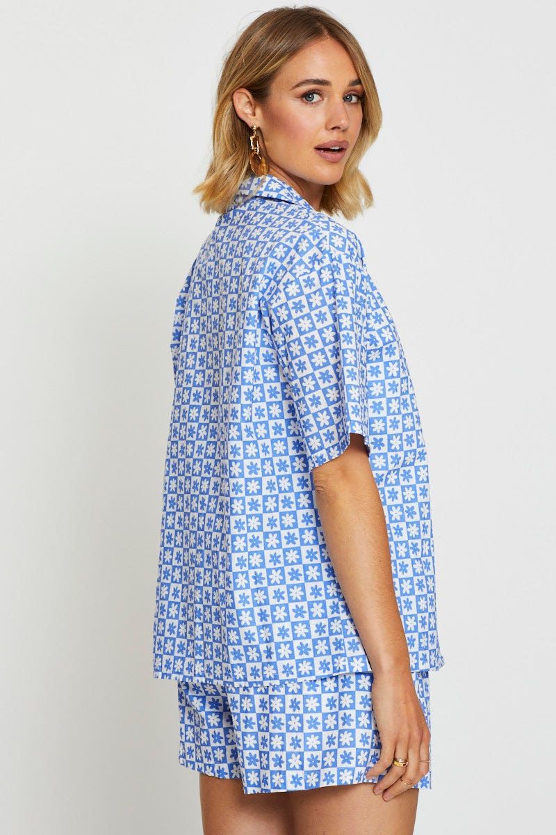 Print Oversized Shirts Short Sleeve sold by Ally Fashion product image thumbnail 4
