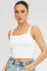 White Singlet Top Round Neck Seamles sold by Ally Fashion