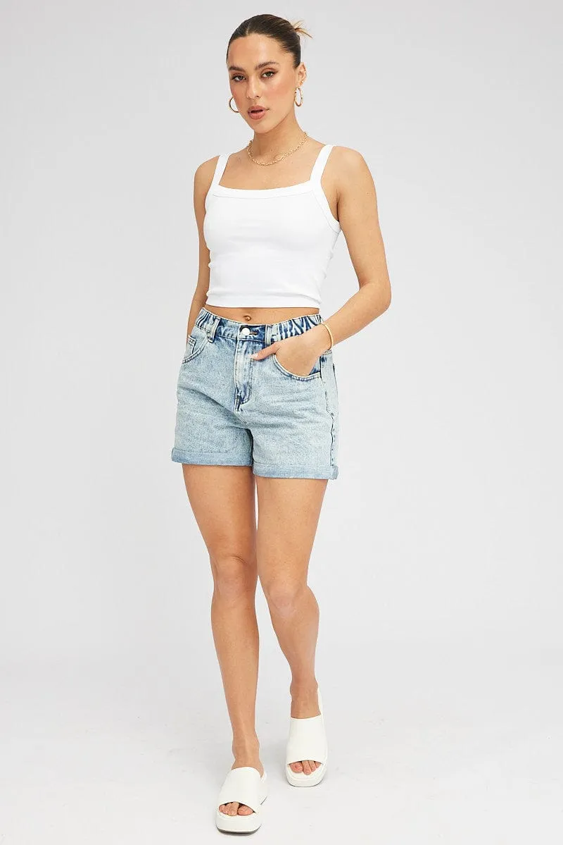 White Singlet Top Round Neck Seamles sold by Ally Fashion product image thumbnail 2