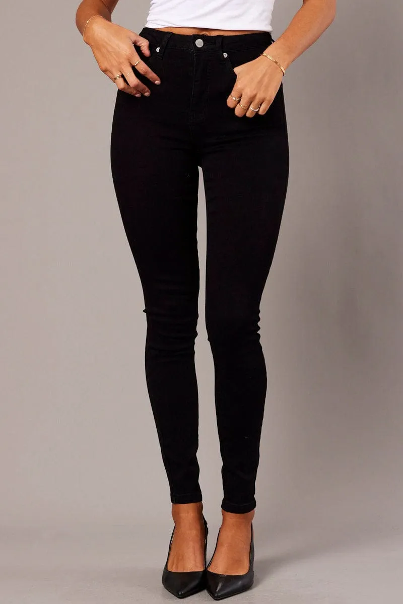 Black Skinny Jean High Rise sold by Ally Fashion