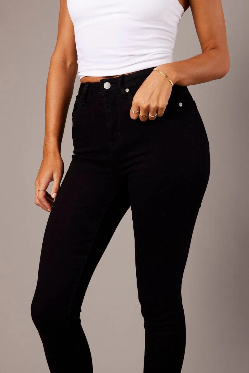 Black Skinny Jean High Rise sold by Ally Fashion product image thumbnail 3
