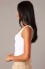 White Tank Top Sleeveless Scoop Neck Seamless Lined sold by Ally Fashion