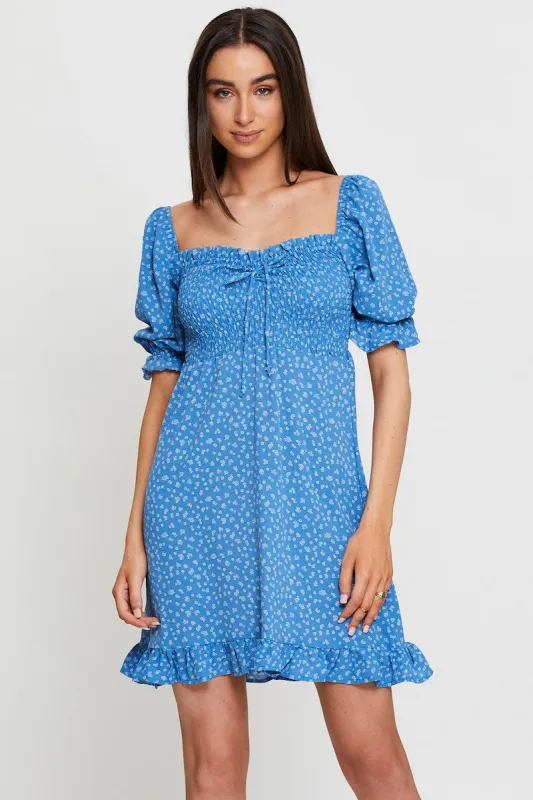 Print Midi Dress Off Shoulder sold by Ally Fashion