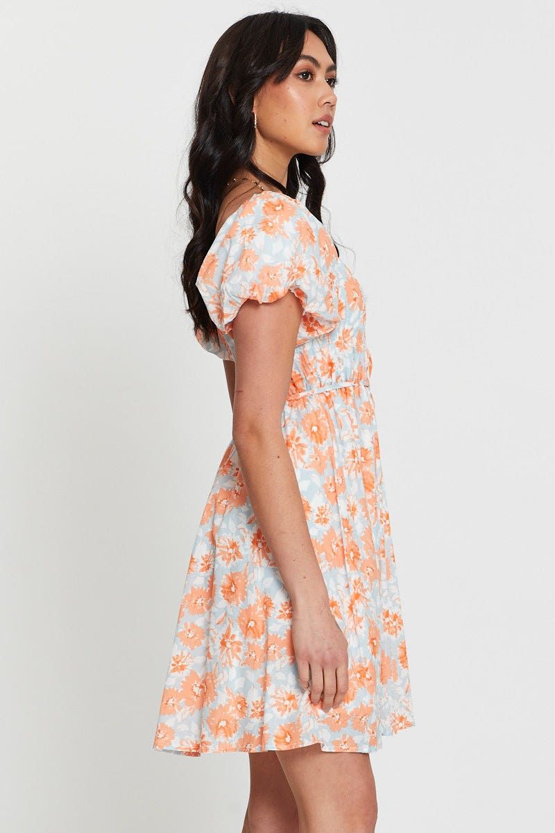 Print Mini Dress Short Sleeve sold by Ally Fashion product image thumbnail 3