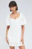 White Mini Dress Wing Sleeve Cotton Lace sold by Ally Fashion