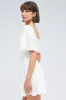 White Mini Dress Wing Sleeve Cotton Lace sold by Ally Fashion