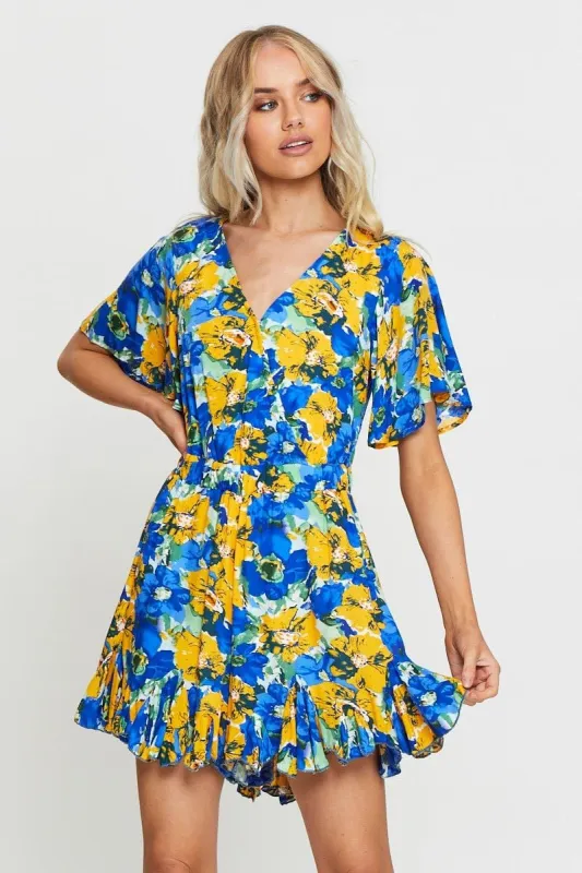 Print Playsuit Short Sleeve sold by Ally Fashion