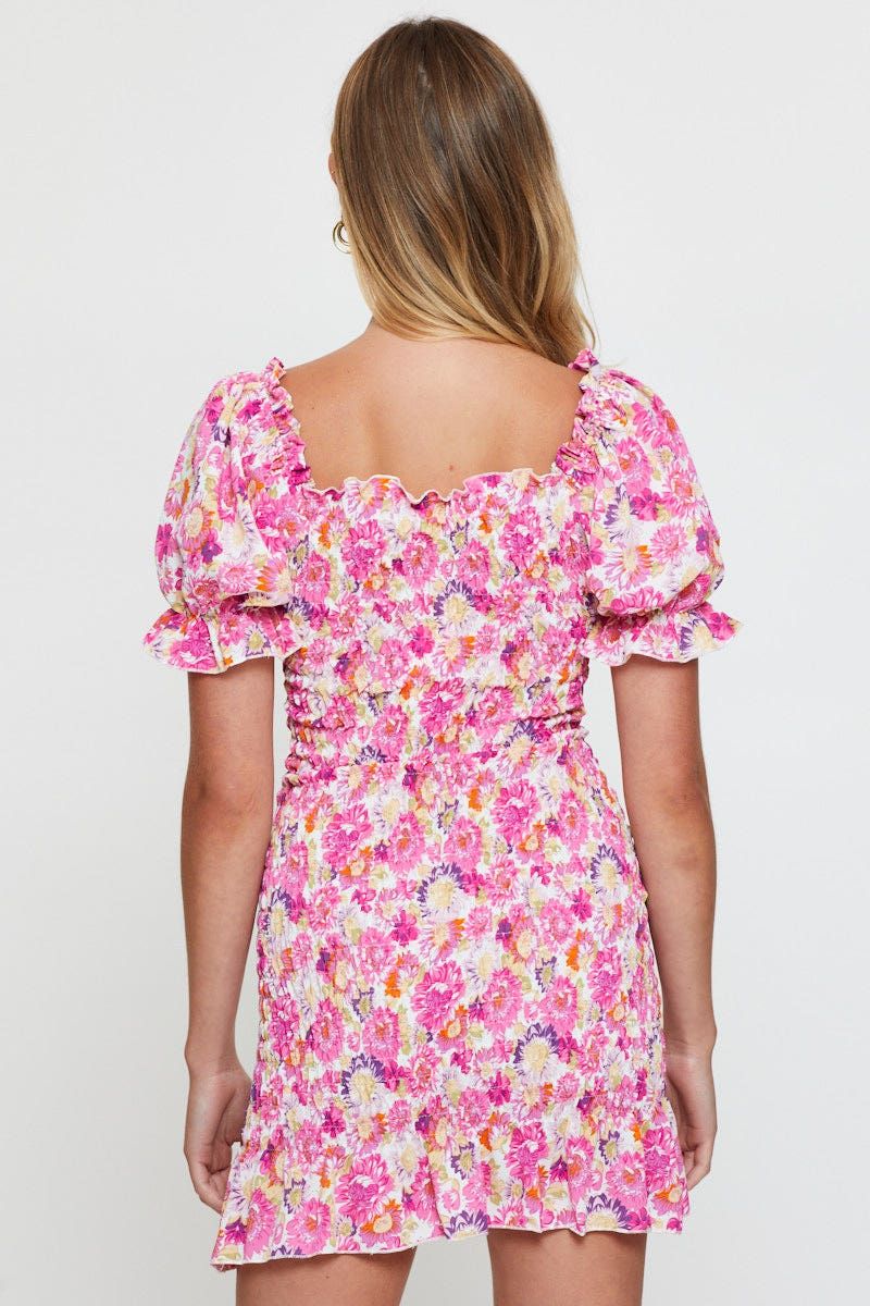 Print Mini Dress Short Sleeve sold by Ally Fashion product image thumbnail 5