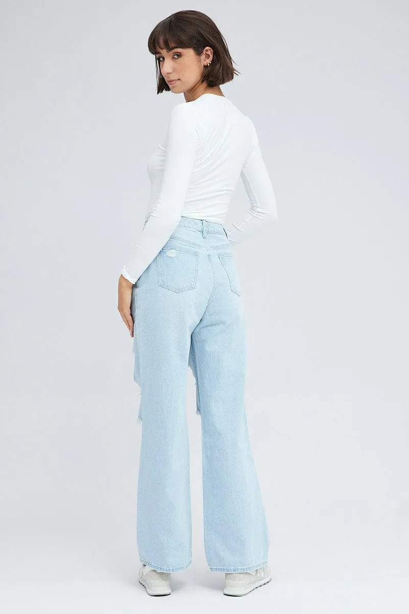 Denim 90's Wide Leg Jeans sold by Ally Fashion product image thumbnail 5