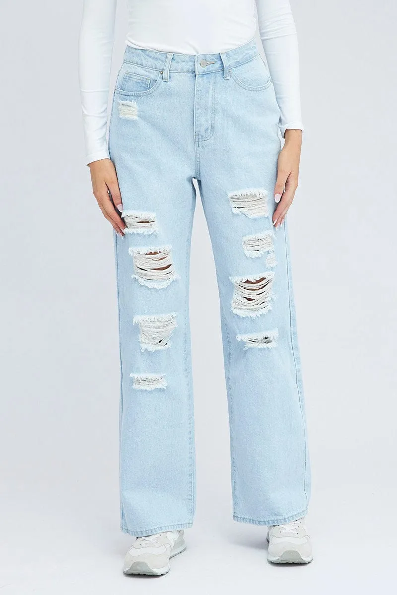 Denim 90's Wide Leg Jeans sold by Ally Fashion product image thumbnail 2