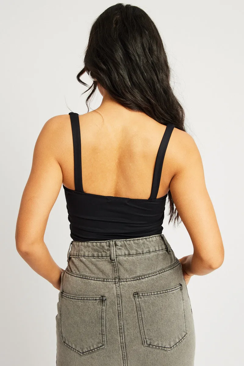 Black Tank Top V Neck Supersoft sold by Ally Fashion product image thumbnail 5