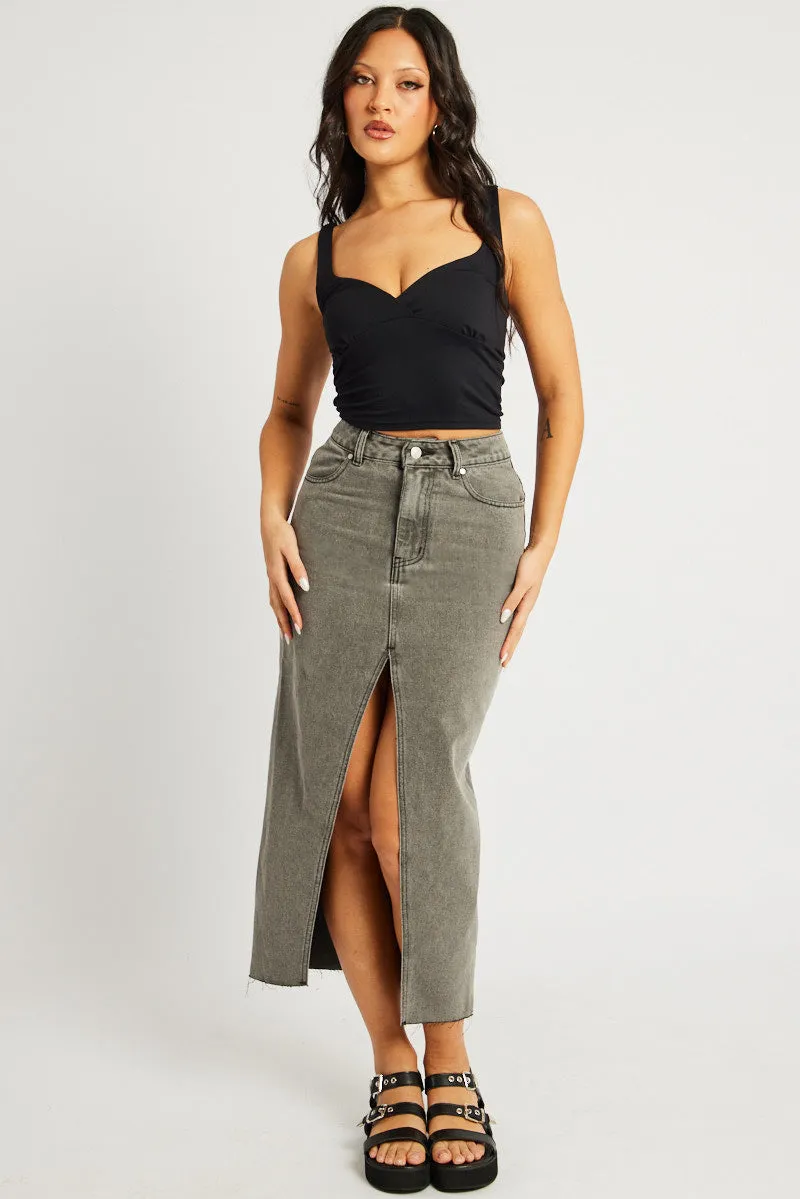 Black Tank Top V Neck Supersoft sold by Ally Fashion product image thumbnail 2