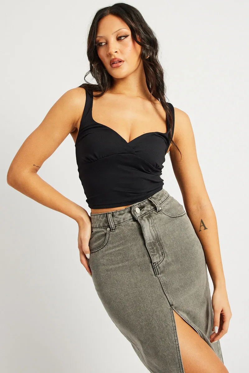 Black Tank Top V Neck Supersoft sold by Ally Fashion