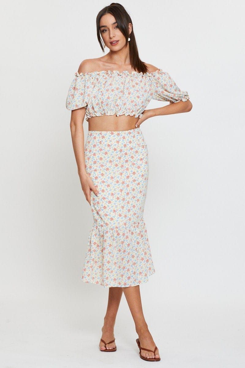 Print Midi Skirt High Waist sold by Ally Fashion product image thumbnail 3