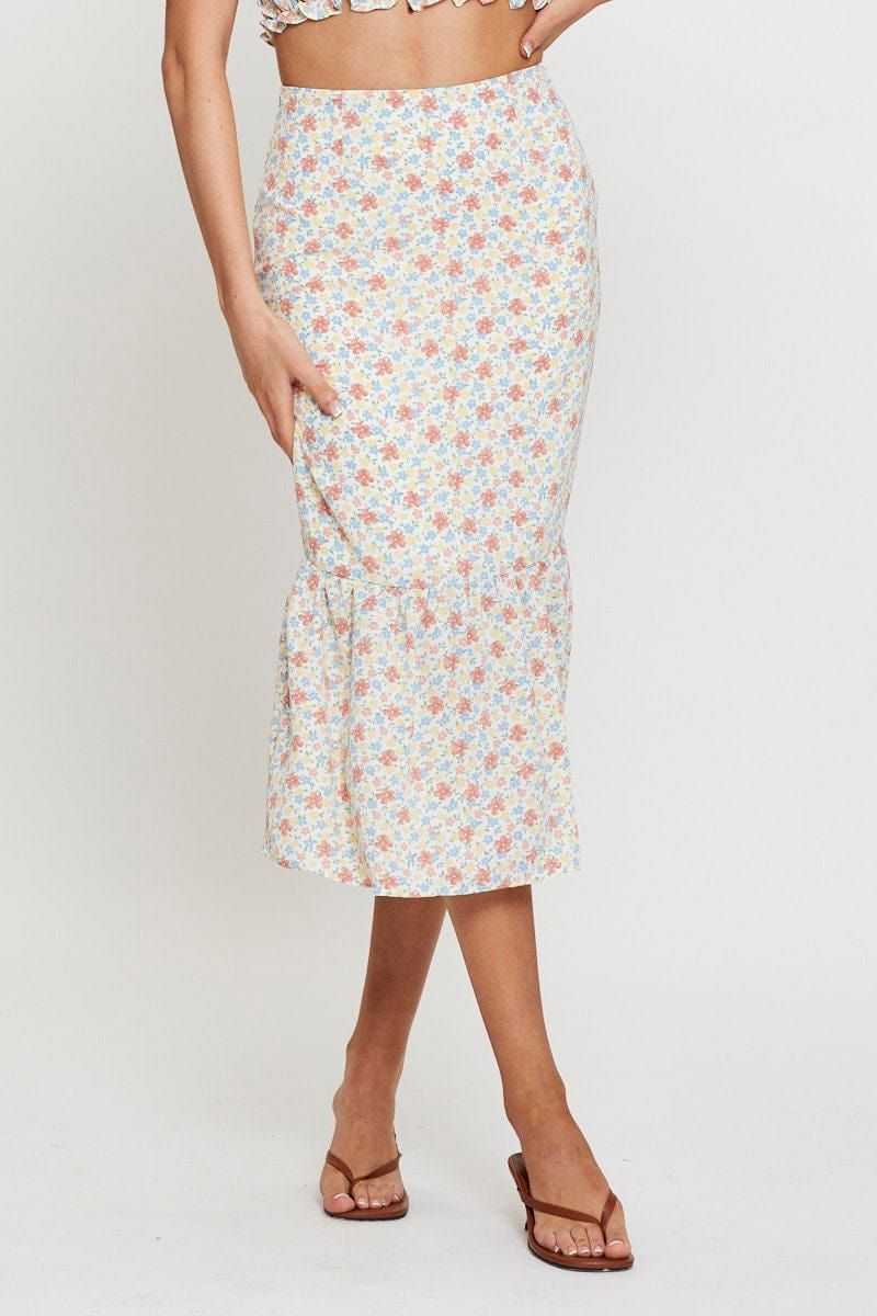 Print Midi Skirt High Waist sold by Ally Fashion product image thumbnail 2