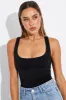 Black Tank Top Scoop Neck Seamless sold by Ally Fashion