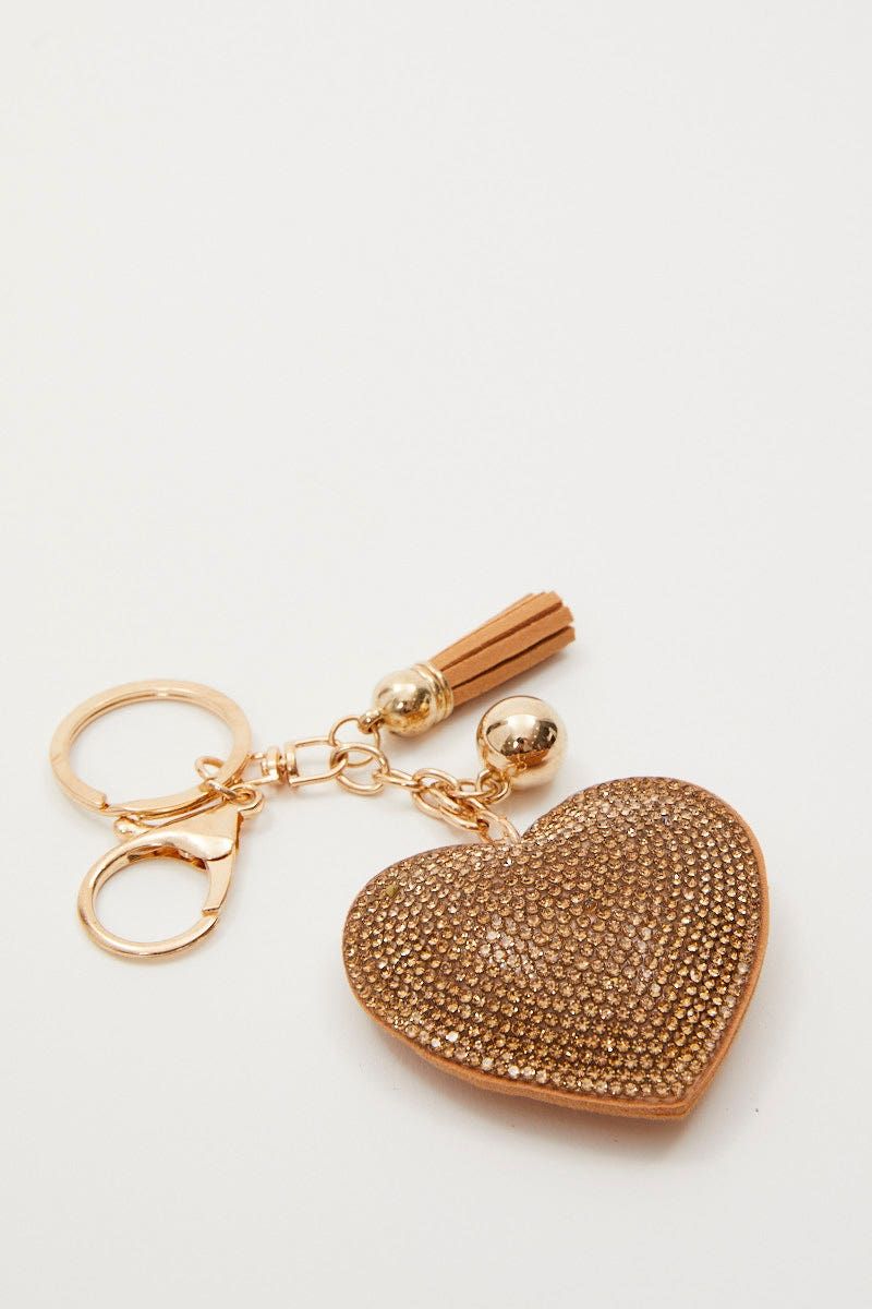 Gold Heart Key Ring sold by Ally Fashion product image thumbnail 2