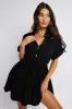 Black Shirt Dress Short Sleeve sold by Ally Fashion