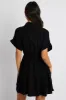 Black Shirt Dress Short Sleeve sold by Ally Fashion