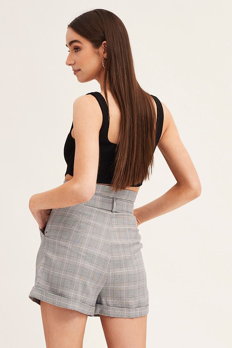 Check Shorts Paper Bag Waist sold by Ally Fashion product image thumbnail 5