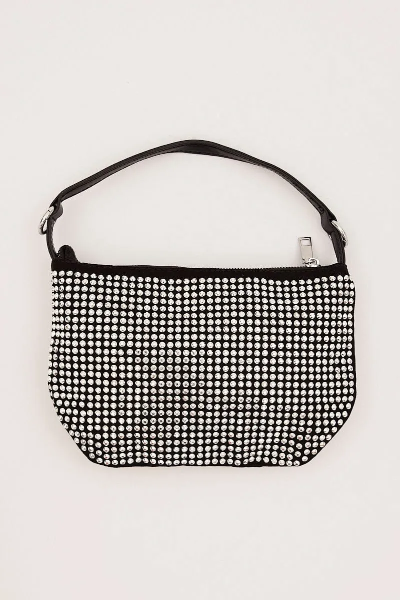 Silver Rhinestone Decor Shoulder Bag sold by Ally Fashion