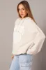 Beige Graphic Hoodie Sweater Long Sleeve sold by Ally Fashion