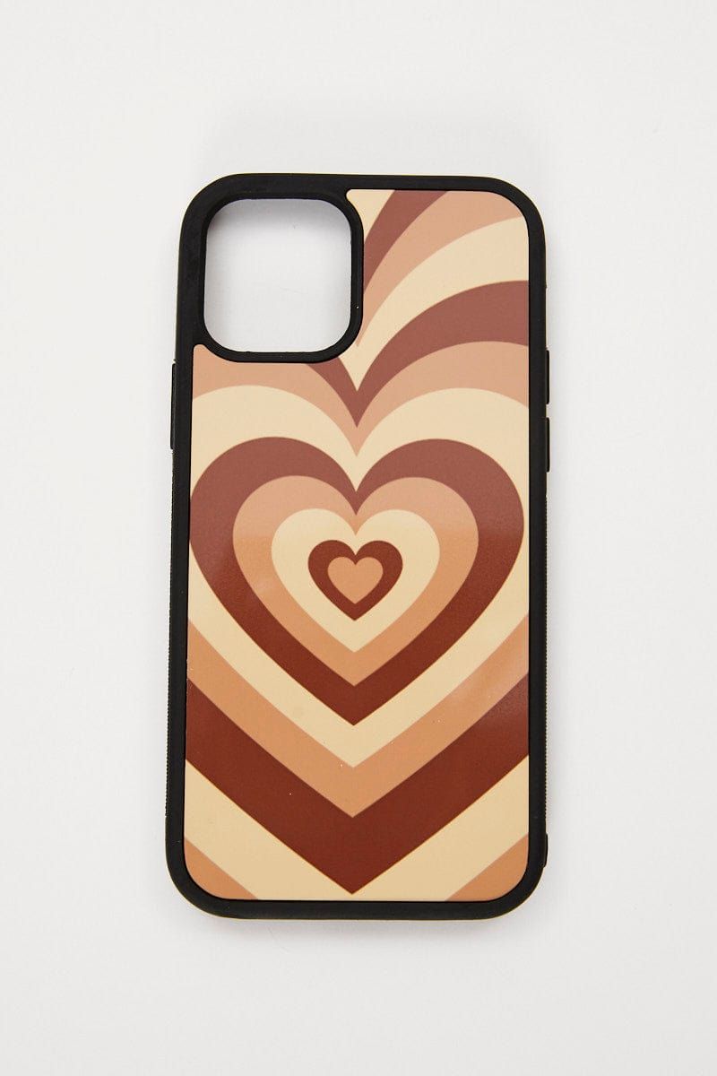 Brown Heart Phone Cover I Phone 12 sold by Ally Fashion