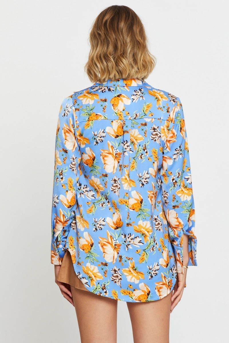 Print Crop Shirts Long Sleeve sold by Ally Fashion product image thumbnail 5