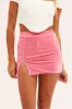 Pink Velvet Slip Mini Skirt sold by Ally Fashion