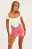 Pink Velvet Slip Mini Skirt sold by Ally Fashion
