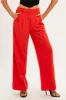 Orange Wide Leg Pants High Rise sold by Ally Fashion