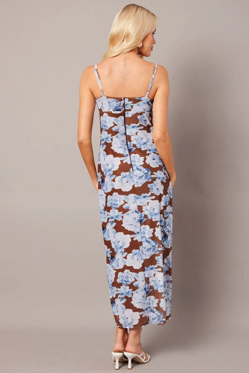 Multi Floral Bodycon Dress Singlet Midi sold by Ally Fashion product image thumbnail 5