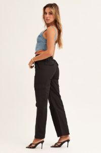 Black Cargo Pants Mid Rise sold by Ally Fashion
