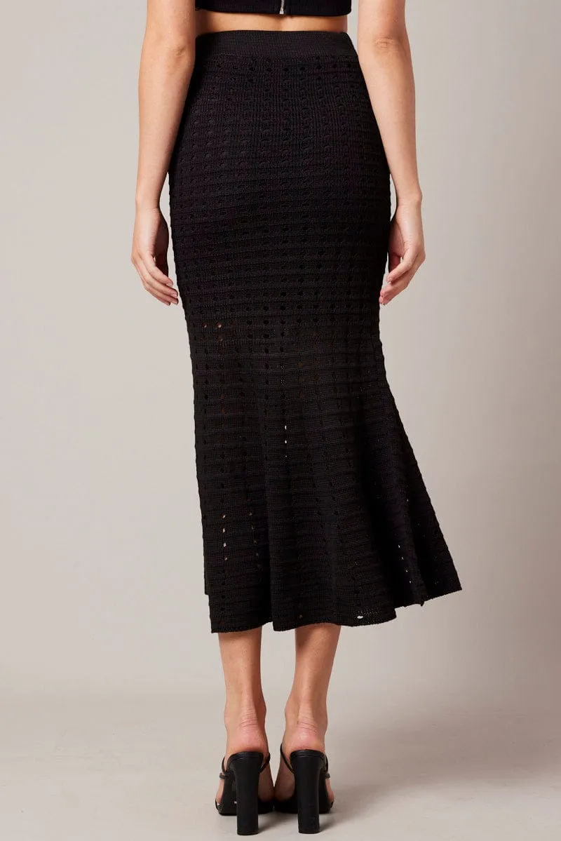 Black Knit Skirt Crochet sold by Ally Fashion product image thumbnail 5