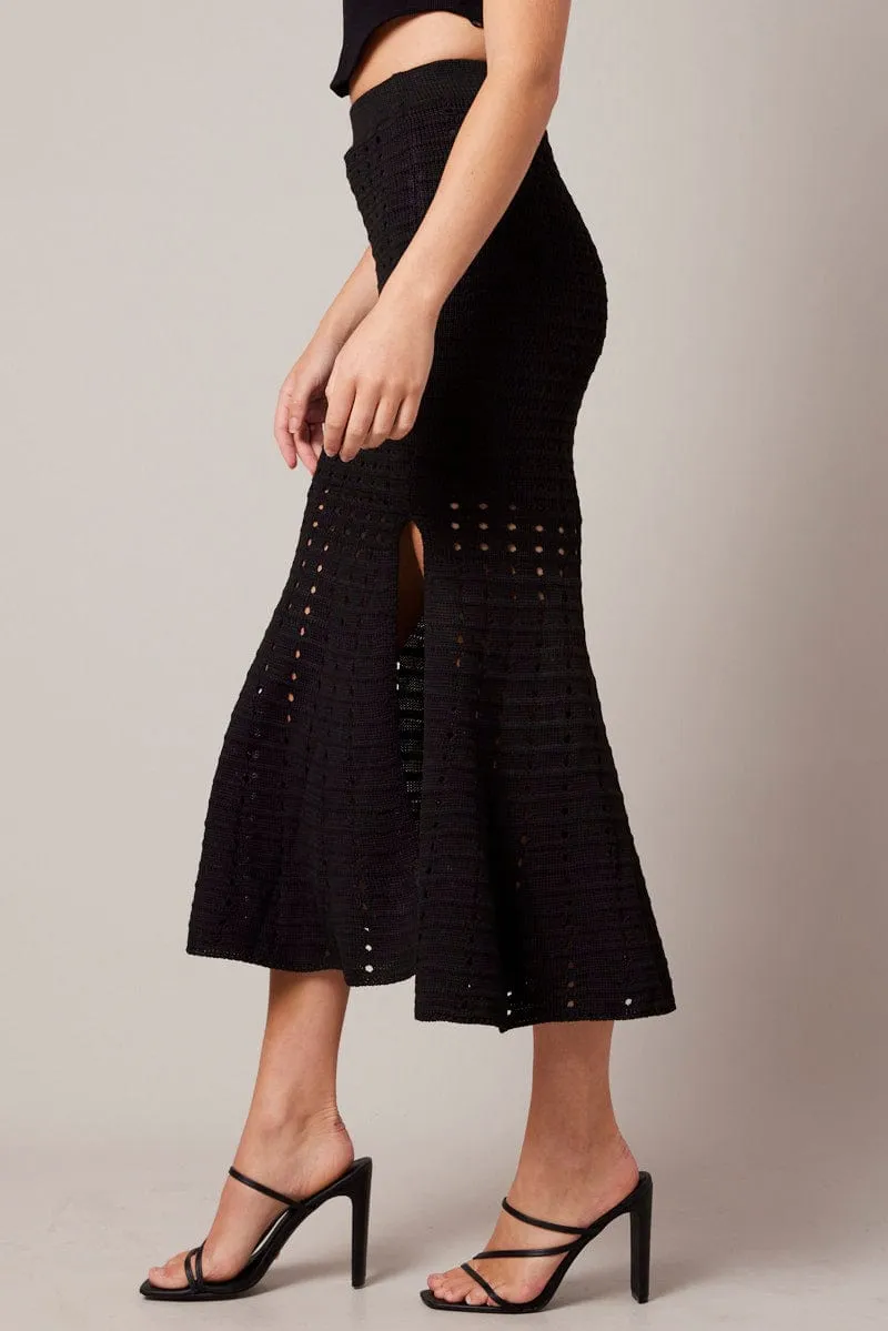 Black Knit Skirt Crochet sold by Ally Fashion product image thumbnail 4