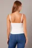 White Singlet Top Sleeveless Scoop Neck Lace Trim sold by Ally Fashion