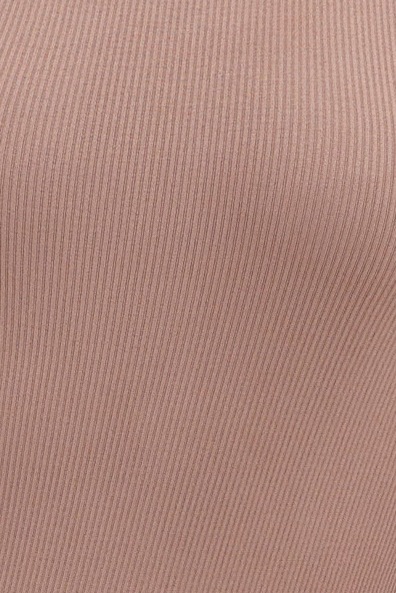 Brown Bodysuit Short sleeve Crew neck Seamless sold by Ally Fashion product image thumbnail 6