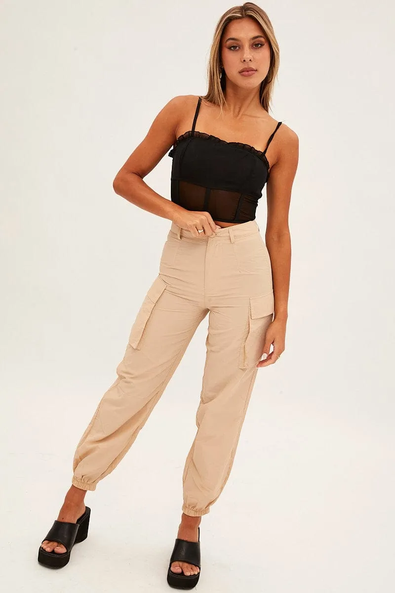 Black Sleeveless Cami Top sold by Ally Fashion product image thumbnail 2