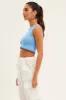 Blue Tank Top Sleeveless Crew Neck sold by Ally Fashion