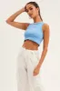 Blue Tank Top Sleeveless Crew Neck sold by Ally Fashion