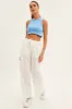 Blue Tank Top Sleeveless Crew Neck sold by Ally Fashion