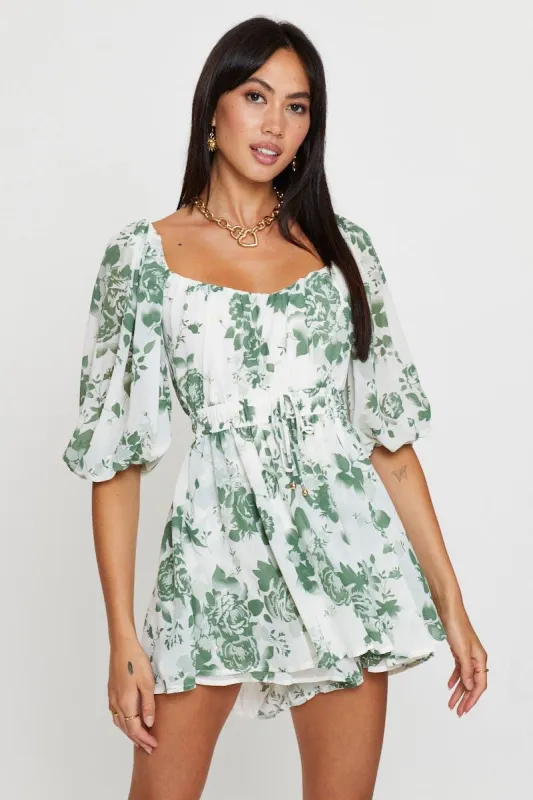 Print Playsuit Short Sleeve sold by Ally Fashion