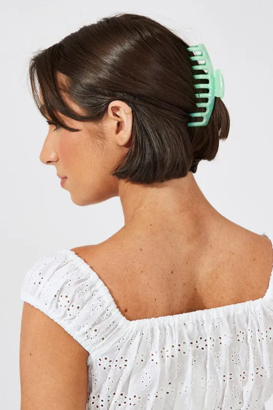 Green Classic Hair Claw Clip sold by Ally Fashion