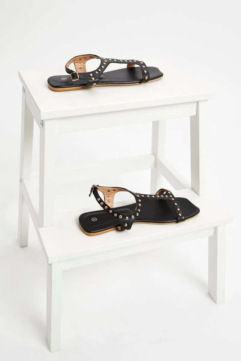 Black Cut Out Flat Sandals sold by Ally Fashion product image thumbnail 2