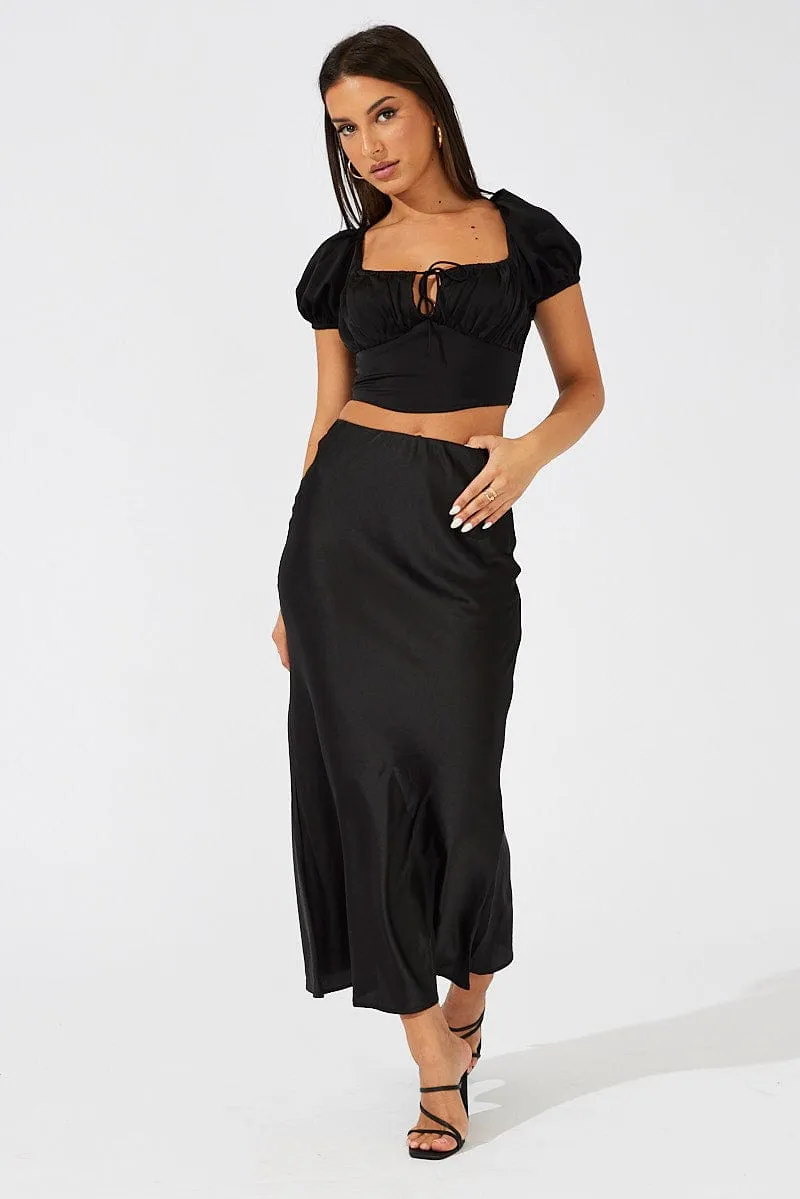 Black Corset Top Short Sleeve sold by Ally Fashion product image thumbnail 2
