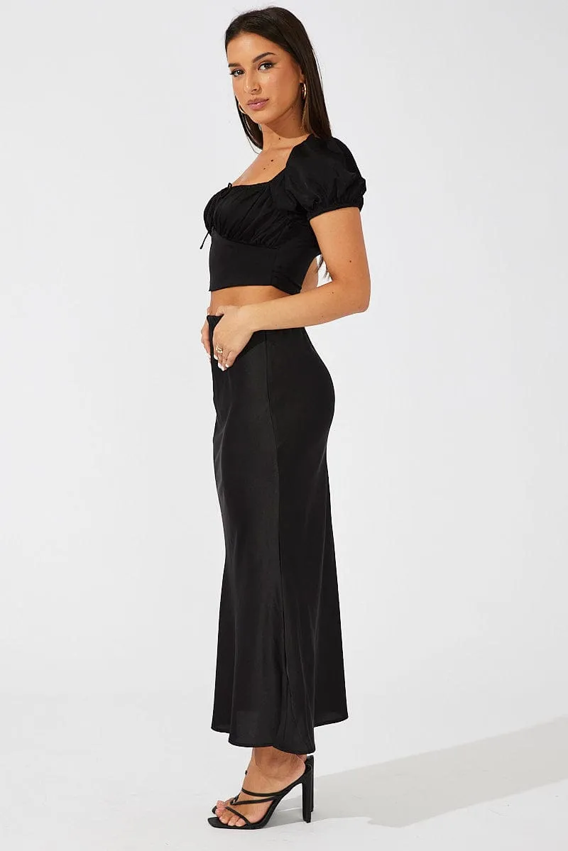 Black Corset Top Short Sleeve sold by Ally Fashion product image thumbnail 3