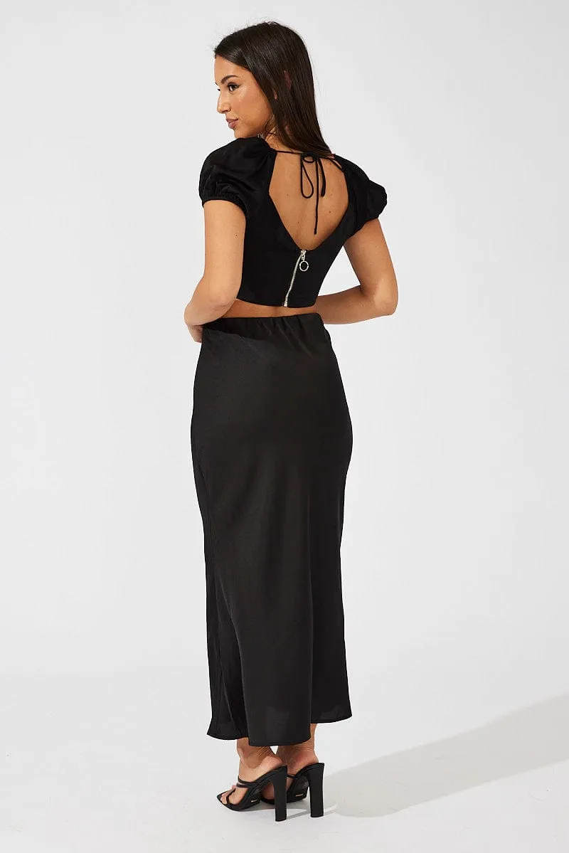 Black Corset Top Short Sleeve sold by Ally Fashion product image thumbnail 4