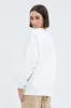 White Graphic Sweater Long Sleeve sold by Ally Fashion