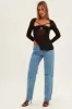 Black Mesh Top Long Sleeve sold by Ally Fashion