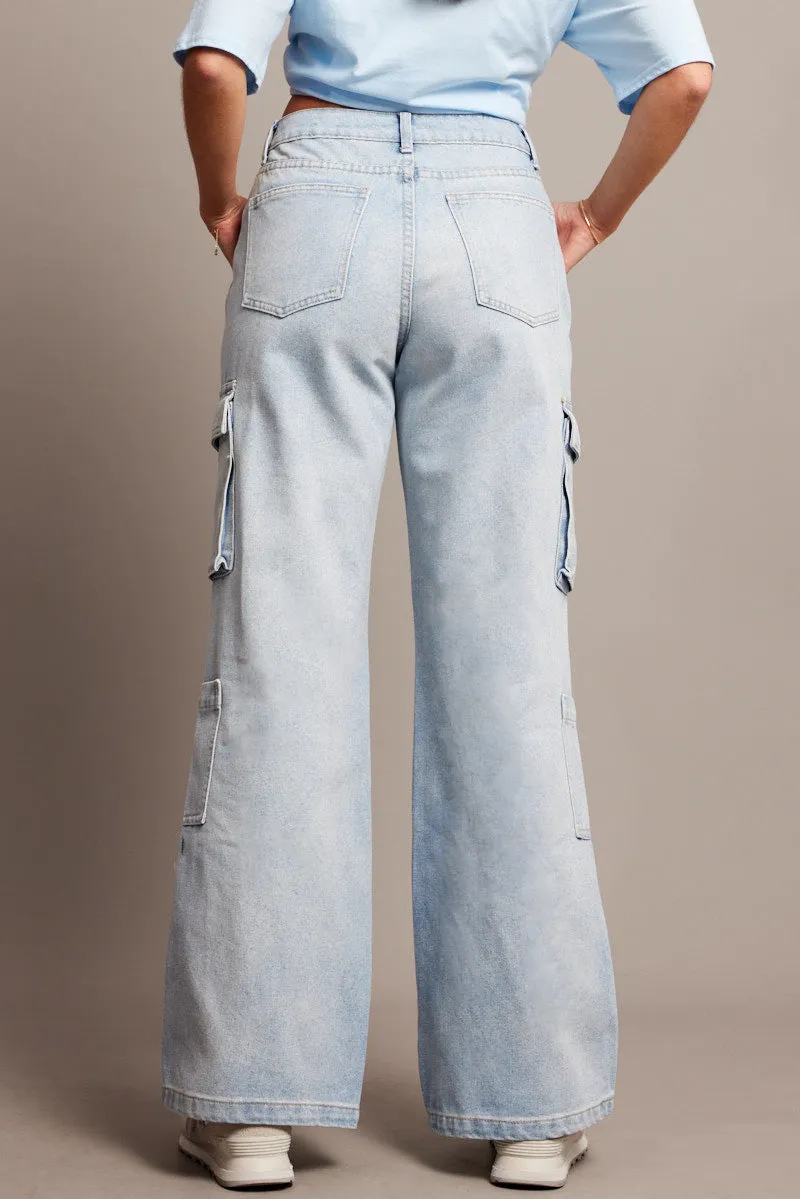 Denim Cargo Jean High Rise sold by Ally Fashion product image thumbnail 5